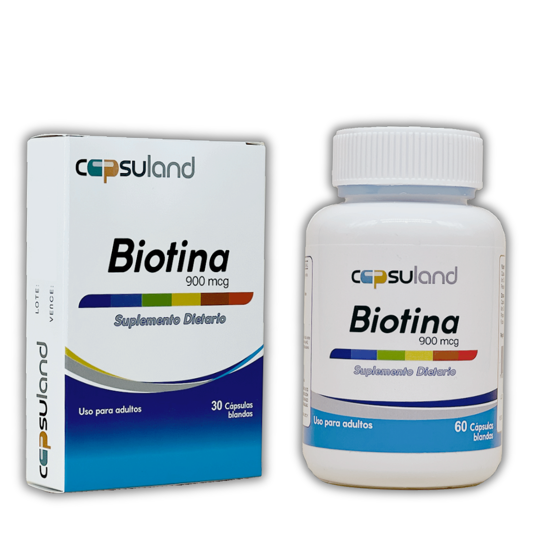 BIOTINA 900 mcg - Suplemento dietario certificado INVIMA